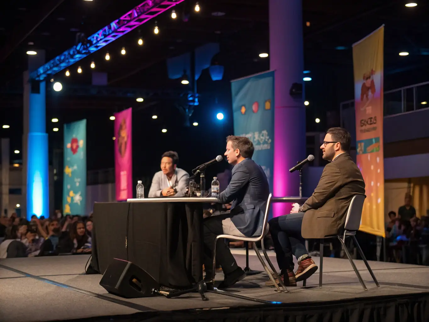 A panel discussion featuring industry experts at a datastreams.site leadership conference, highlighting the opportunity for sponsors to align with thought leadership.