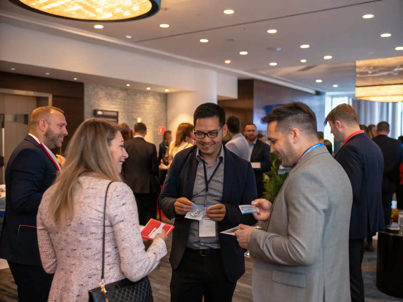 A diverse group of Indian business leaders networking during a coffee break at a datastreams.site leadership conference, showcasing the potential for sponsor visibility and engagement.